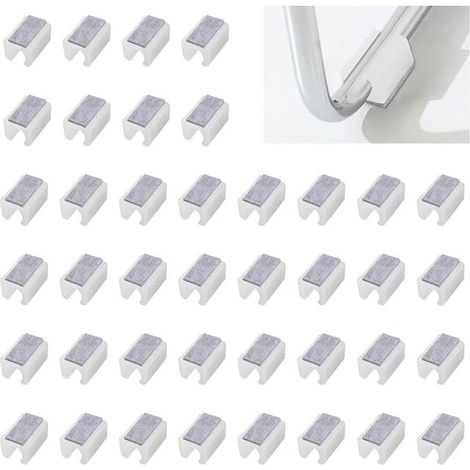 Chair Pads Plastic Floor Protectors with Felt U-Shape Non-Slip Chair Leg Protectors (White) (1/5)