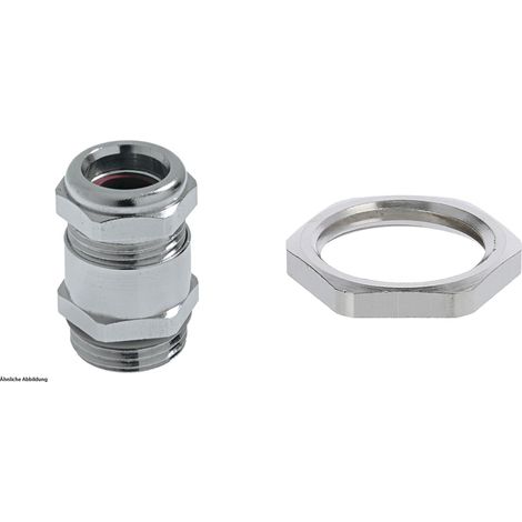 LAPP Verschraubung mit Gegenmutter M16x1,5 druckwasserdichte Messing (CuZn) vernickelt Gewindelänge 5,0mm - 1 Stück