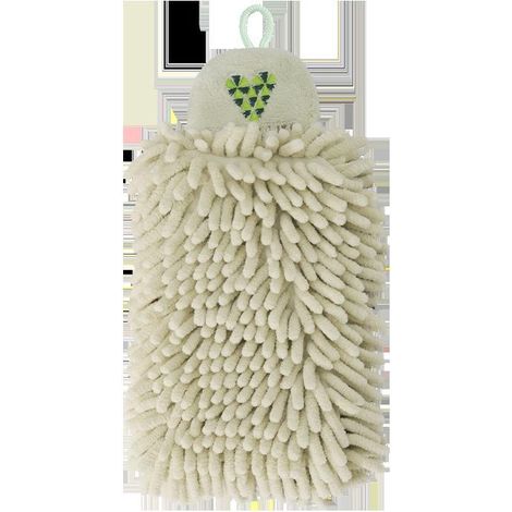 Serviettes à mains douces et absorbantes en chenille, séchage rapide, à suspendre, torchons de cuisine (1/5)