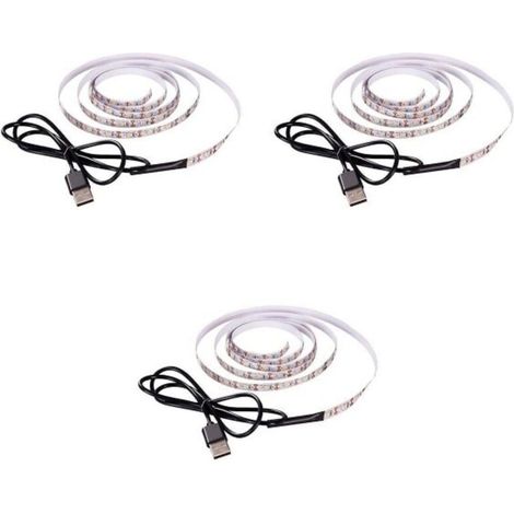 LED-Pflanzenstreifen, Vollspektrum-USB-Pflanzenlampe, 3 Einheiten à 2 Meter Länge