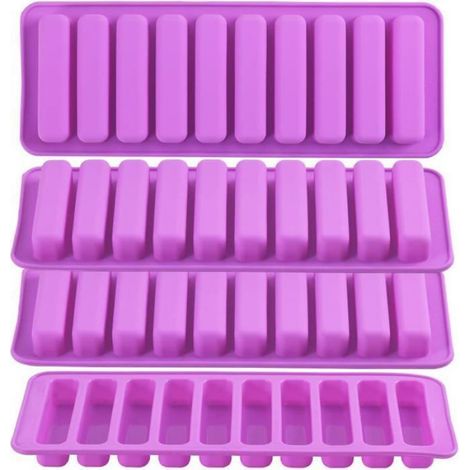 Set mit 4 rechteckigen Silikonformen in Fingerform für Trockenfutter, Hundeleckerlis, Stifte, Eiswürfel (1/5)