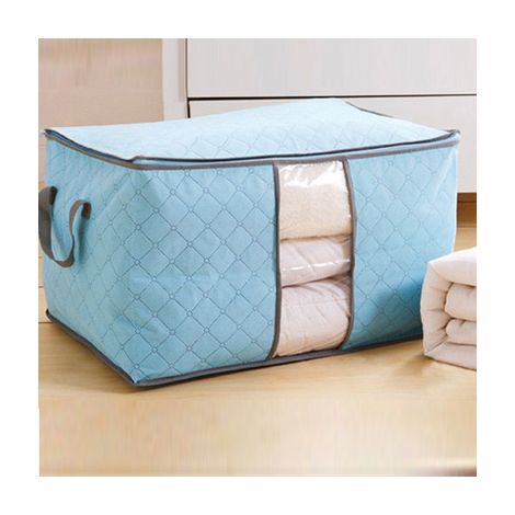 Behälter / Schutzhülle für Bettwäsche / Decke / Kleidung – hellblau, klein (1/3)