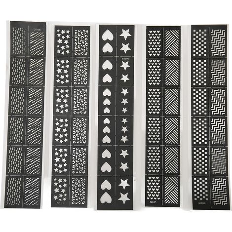 gabarit de peinture à l'aérosol pour nail art dégradé, découpe d'autocollants. (1/5)