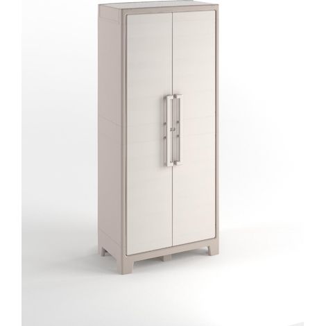 Armadio Resina 4 Ripiani Ribaltabili Beige (1/5)