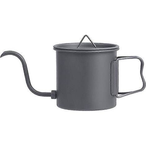 Bouilloire à café en titane pur, bouilloire à col de cygne avec poignée pliable pour les voyages et le camping (1/5)