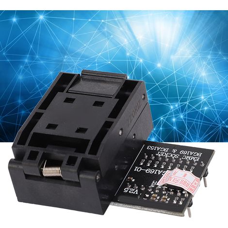 RT809H Connecteur eMMC pour téléphone portable avec écran LCD, haut-parleur et adaptateur escamotable BGA153/169 (1/5)