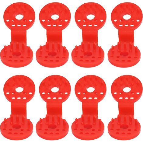 100 attaches en plastique rouge pour filet d'ombrage et protection anti-oiseaux, serre et jardin extérieur (1/5)