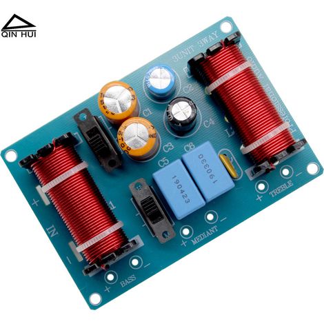Hochwertiges HiFi-Audiosystem, 150-Watt-Regallautsprecher mit einstellbarem Drei-Wege-Aktivfilter und vier Stufen für hohe, mittlere und tiefe Frequenzen. (1/4)