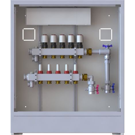 Station UnoFloor Basic 5R 5 HK, rechts mit WMZ-Set, 230V