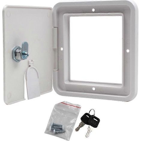 Couvercle de trappe de câble robuste pour VR avec 2 clés, largeur 15,1 cm, hauteur 16,6 cm (1/5)