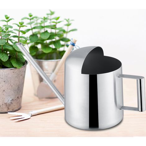 Arrosoir Inox pour Plantes avec Bec Long 300ml [Inox Résistant à la Corrosion, Design Ergonomique, Semi-ouvert] (1/5)
