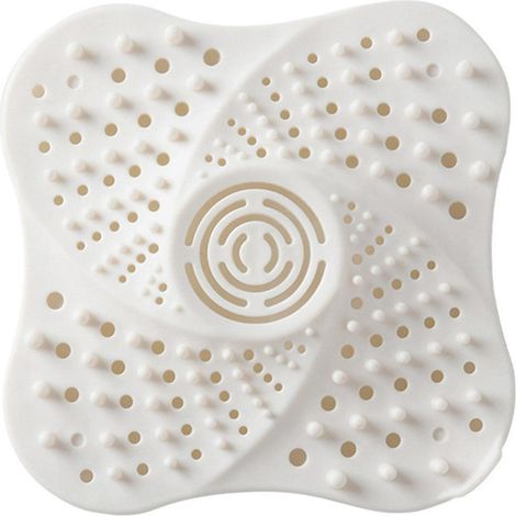 Cache-cheveux blanc pour bonde de douche, crépine d'évier, couvercle de bonde de baignoire/douche au sol pour salle de bain, cuisine