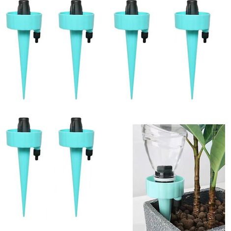 Kit d'irrigation goutte à goutte 6 pièces avec vannes de régulation à débit lent pour l'arrosage des plantes de jardin et des plantes d'intérieur pendant les vacances (1/5)