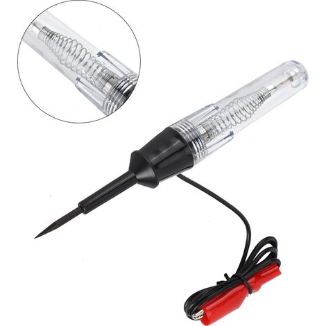 Testeur de tension électrique 6-12V pour voiture, stylo sonde lumineux, détecteur de circuit automobile, lampe de test avec câble, outil de diagnostic auto, vérificateur de courant. (1/5)