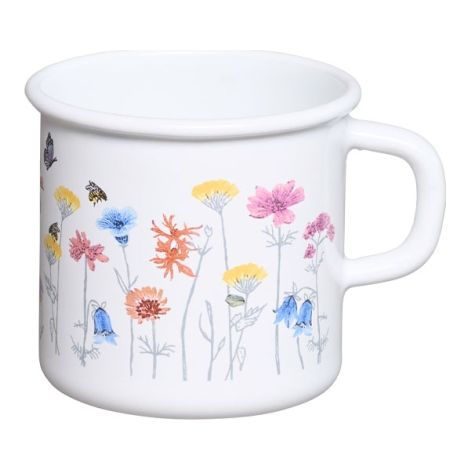 Riess Becher 3/8L Ø8cm Flora Emaille
