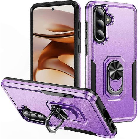 Robustes Gehäuse in Militärqualität für 5G-Handys, schützende PC+TPU-Schale mit Ringständerfunktion, stoßfest, schlankes und rutschfestes Design, kompatibel mit modernen Smartphones (1/5)