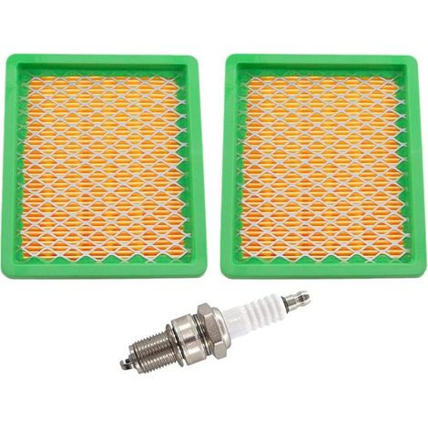 Lot de 2 filtres à air avec bougie d'allumage pour tondeuse Fuxtec FX-RM4639 FX-RM4639ECO FX-RM5196 FX-RM5196 eS FX-RM5196PRO FX-RM1855 FX-RM1860 FX-RM 5.5 5.0 (1/5)