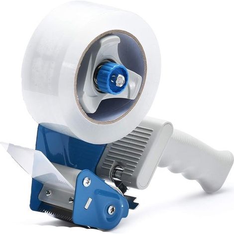 Soporte para cinta de 2 pulgadas para pistolas de cinta, embalaje de cartón, soporte para cinta industrial ligero de montaje lateral - azul (1/5)