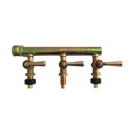 Rampe laiton 3 robinets de rechange pour réchaudREC0BP84