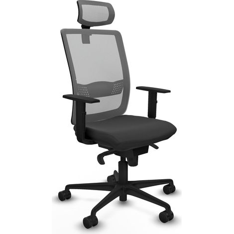 Silla de oficina piqueras y crespo Haches negro respaldo fijo (1/2)