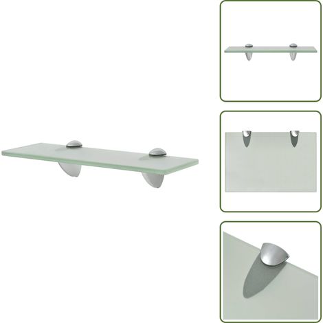 The Living Store Estante flotante de cristal 30x20 cm 8 mm - Estante de pared
