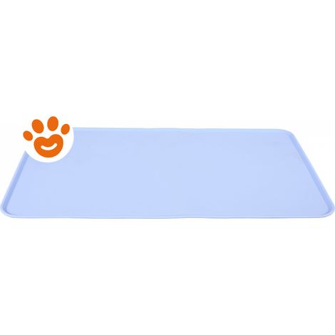 Zolux Tappeto in Silicone per Ciotole Blu - M (47,5x30,5cm) - Accessori