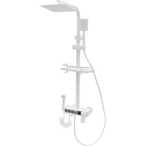 Système de panneau de douche, hauteur réglable, 4 sorties d'eau (1/2)