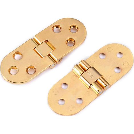 2 charnières de porte de placard invisibles, charnières pliantes à 180 degrés, acier inoxydable