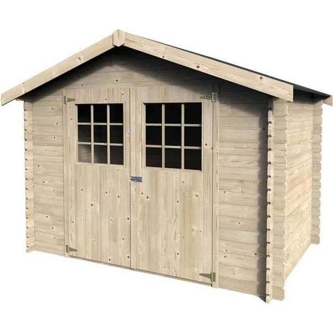 Caseta de madera - Gran Flodova. 28 mm. 300x300 cm. 8,88 m²