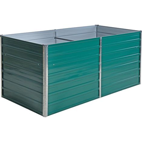 Hochbeet Pflanzbeet Metall Gemüsebeet Pflanzkasten Stahl Beet Blumenbeet Garten RAL6005 (Moosgrün) / 160x80x77 cm (1/5)