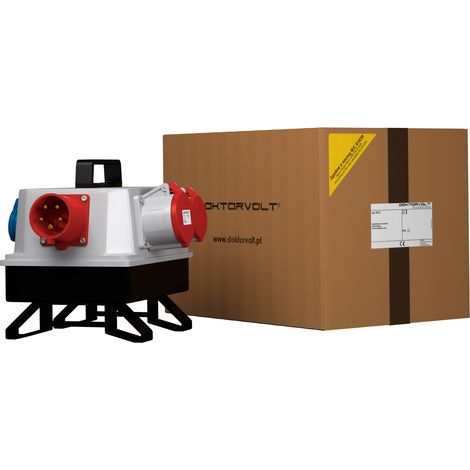 Tableau électrique de chantier, prise de raccordement 16 A BAU 32 A 16 A 3x230 V Schuko Mennekes Doktorvolt® DV-6176-D (1/5)