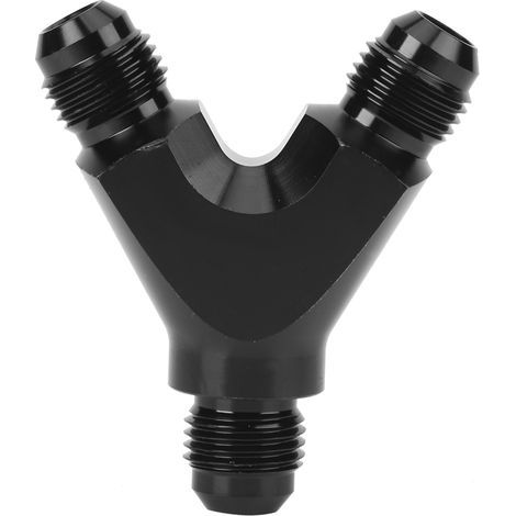 KIMISS Adaptateur de Raccord de Bloc en Y Mâle 6AN – Connecteur Double 6AN à en Alliage d'aluminium pour Applications de Carburant et d'huile, Finition Noire Anodisée Durable (1/5)