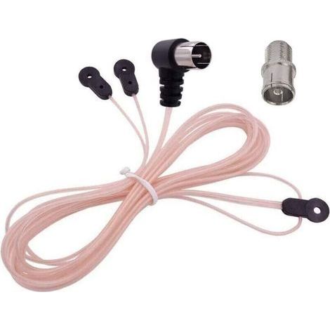 Antenne FM Intérieure en Forme de Y 75 Ohms avec Connecteur F Mâle – Câble Coaxial pour Récepteur AV, Stéréo et Amplificateur Home Cinéma (1/5)