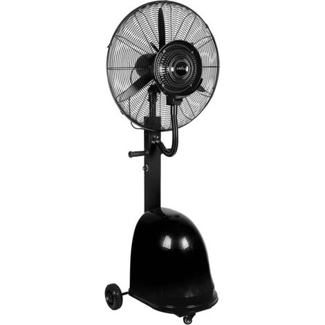 FABRILAMP NAPOLEON ventilador nebulizador de pie industrial para interior, motor AC 260 W, tanque 49 L, 3 aspas, rotatorio, ruedas, negro (1/3)
