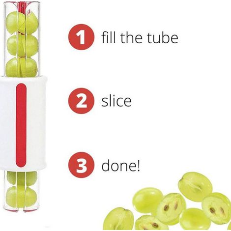 Couteau Multifonction - Pour Tomates Cerises Et Raisins - 20x7 5x7 Cm - ABS Acier Inoxydable - 1 Piece (1/4)