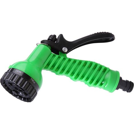 Pistolets d'arrosage, adaptabilité des bus, 7 jets différents, lavage de voiture et jardin, vert. (1/5)