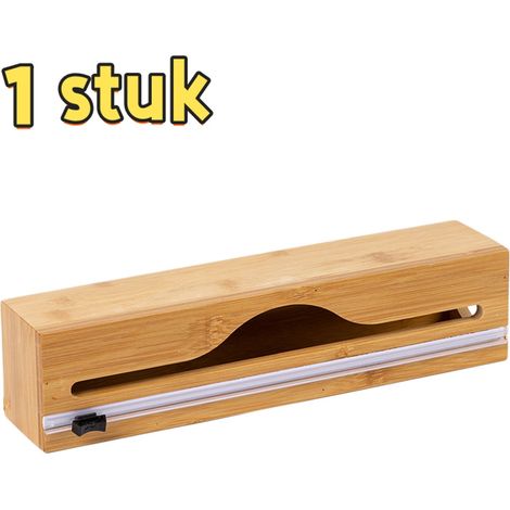 Coupe-feuille en bambou avec boîte de rangement murale pour cuisine 33,3 x 8 x 7 cm (1/5)