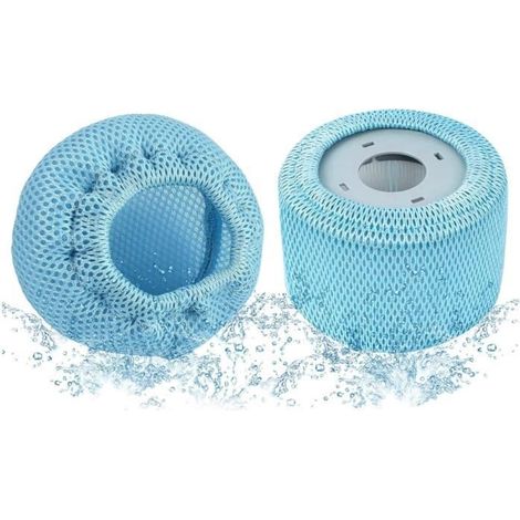 2 Stück Schutznetze für Spa-Filter, Ersatznetzabdeckung mit Gummizug -wj
