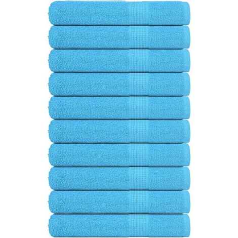 vidaXL Toallas de sauna FROGN 10 uds turquesa 80x200 cm 360 g/m² (1/5)