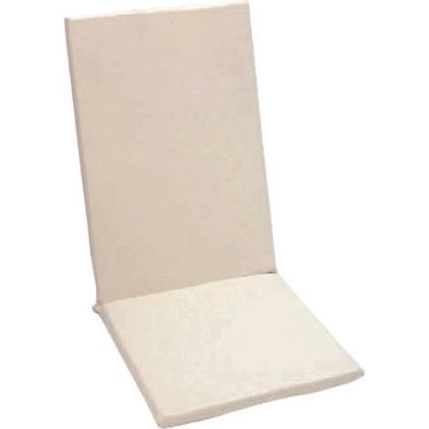 Cuscino Imbottito Con Schienale Alto Colore Ecru, Sfoderabile - CM 42X45X68 H