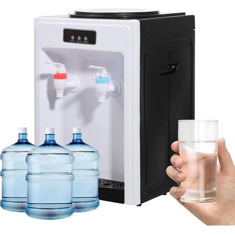 Elektrischer 220-V-Heißwasserspender, Trinkbrunnen, Büro, Zuhause, Tischgerät für heiße und kalte Getränke mit hohlen Griffen, Wasserbrunnen, Wasserspender (1/5)