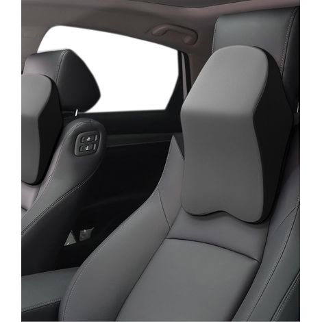 Car Headrest Cushion, Memory Foam Car Pillow, Comfortable, Office Seat Pillow, Neck Cushion for Drivers, Passengers (Black Grey) (1/5)