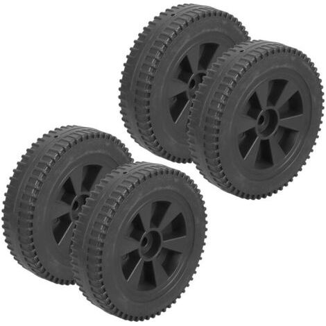 Satz mit 4 Ersatzrädern für Gasgrillwagen aus schwarzem HDPE (1/5)