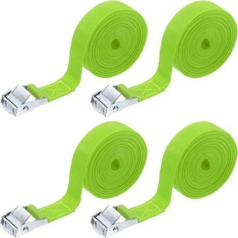 Sangles arrimage 4 m x 25 mm – Fixation chargement – Pour camions, bagages, motos – Résistantes