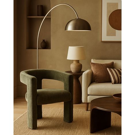 Lagon - Fauteuil de salon vert en tissu (1/5)