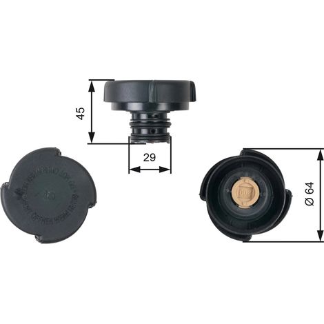 Bouchon, réservoir de liquide de refroidissement Gates RC204 ALPINA 17111712492