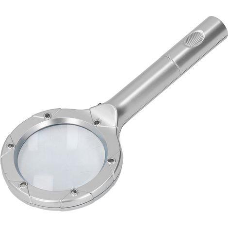 Loupe de lecture optique portable 8B-1 avec 6 LED et lentille en verre 4x (1/5)