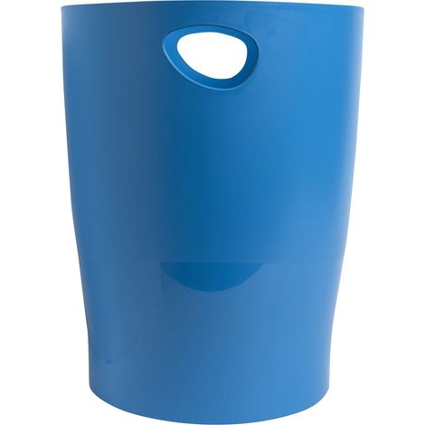 Lot de 8 corbeilles à papier, poubelles ECOBIN avec poignées - Volume 15 litres - Dimensions 26,3 x 26,3 x 33,5 cm - Pour bureau ou maison - couleur turquoise (1/3)