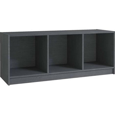 Meuble TV, Étagère TV, Meuble de Salon, Gris 104x33x41 cm Bois de pin massif OIB3078E (1/5)