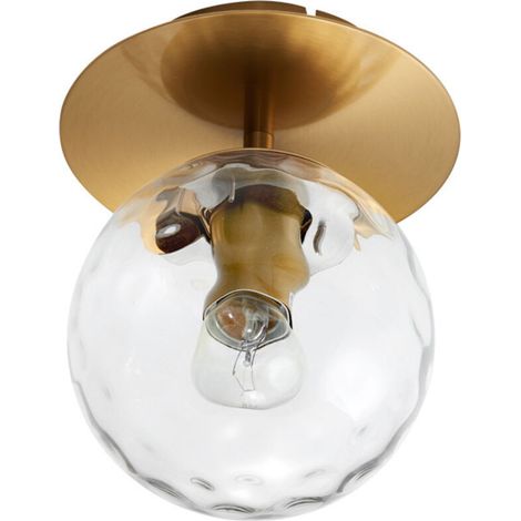 Petit plafonnier en verre nordique intérieur salle de bain proche des plafonniers maison plafonnier encastré en métal balcon moderne cuisine couloir plafonnier(Or sans ampoule) (1/5)